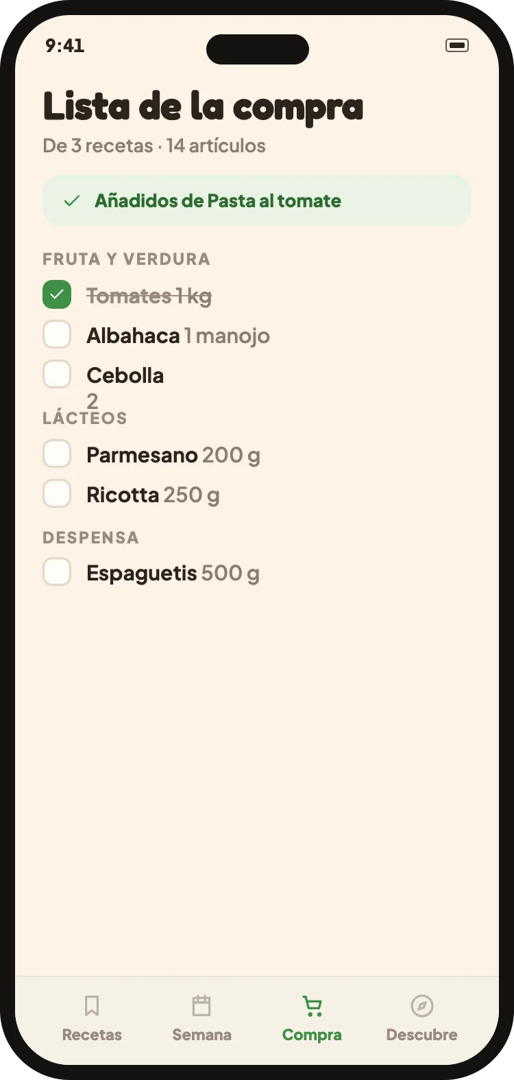 La lista de la compra unida